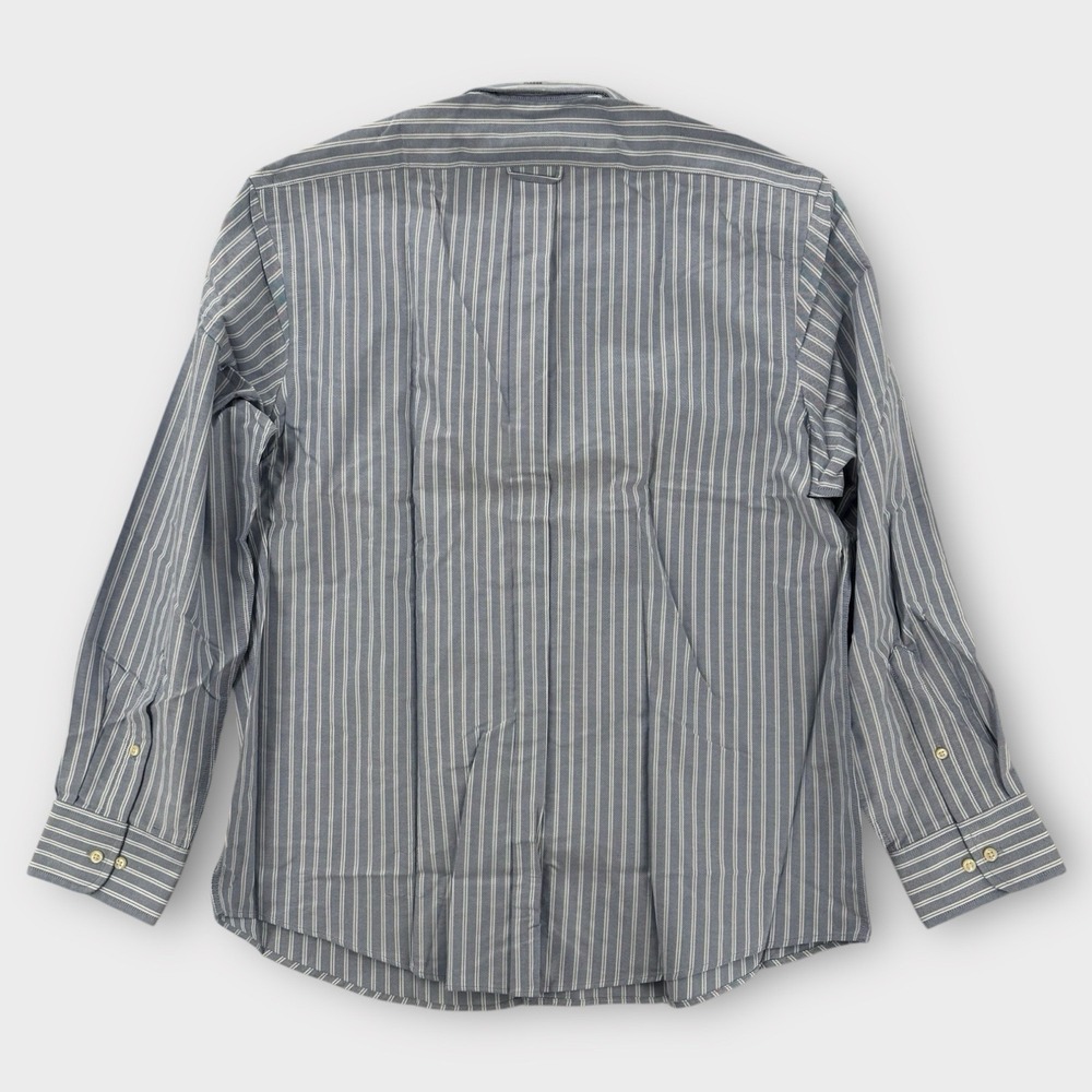 IZOD Varsity Oxford Shirt Mens XL‎ Slim Fit Blue White Stripe LS 17.5 34/35 NWT - Picture 2 of 8